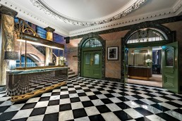 An interior shot of the lobby at Stock Exchange Hotel in Manchester