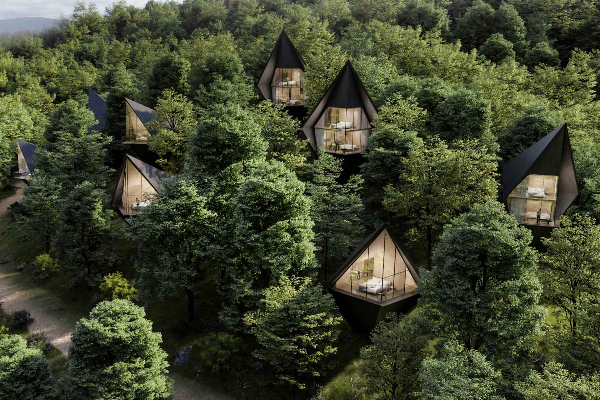 Exterior of Peter Pichler's West Virginia Tree Houses