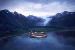 Svart Hotel sits at the base of Norway's Svartisen glacier