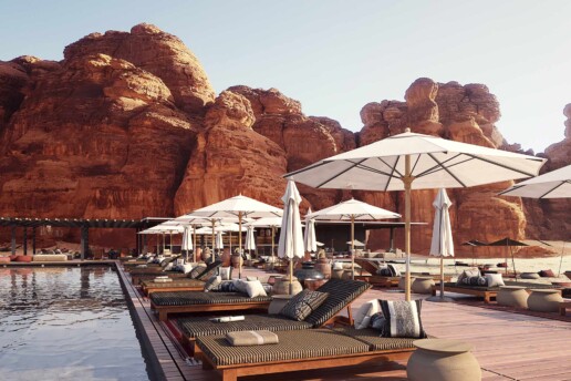 A rendering of Habitas AlUla in Saudi Arabia
