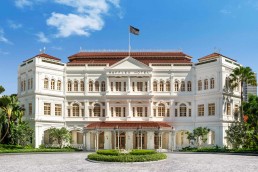 An exterior shot of Raffles Singapore