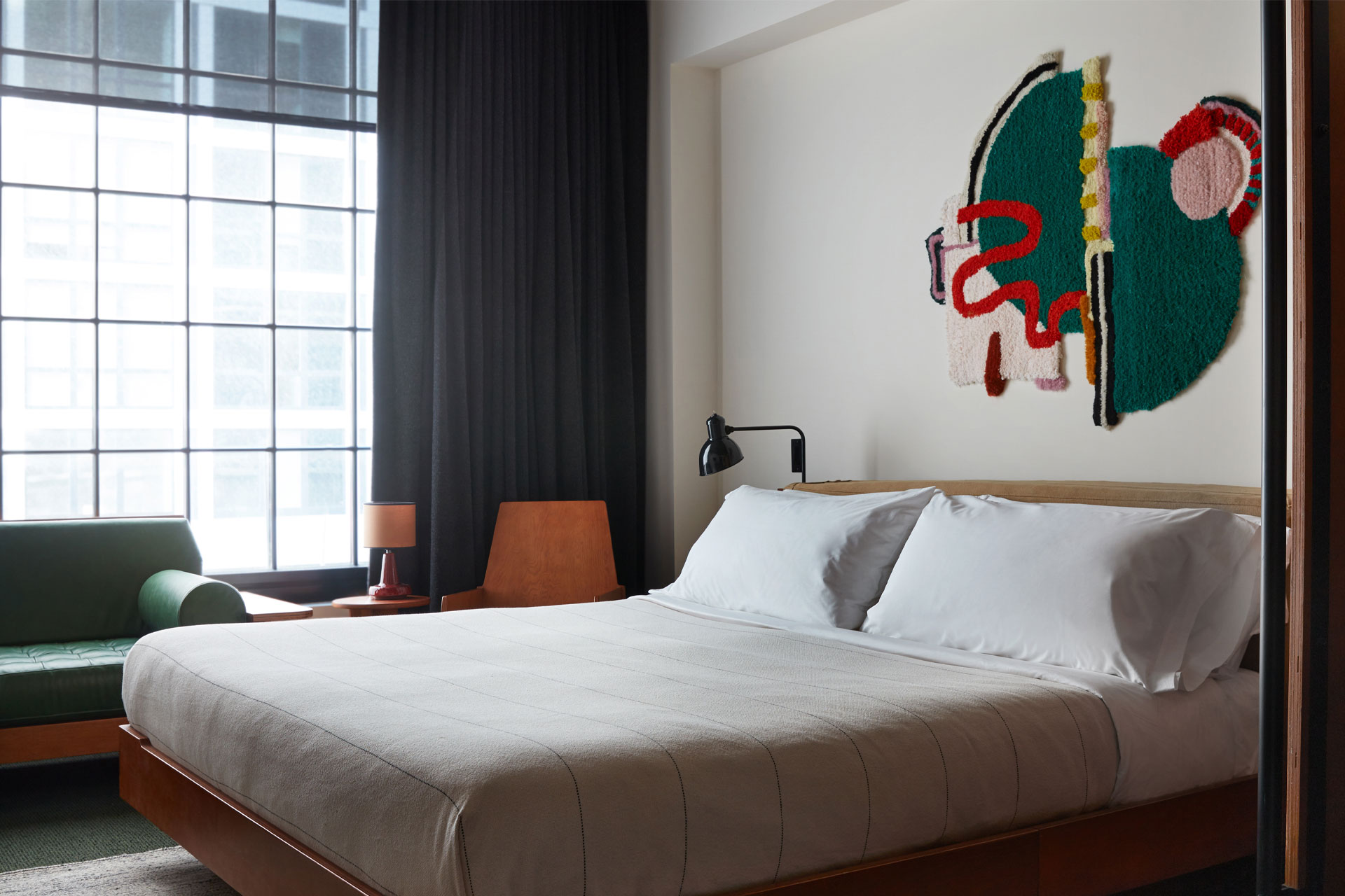 A guestroom at Ace Hotel Brooklyn in New York