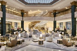 The lobby at Four Seasons Hotel Madrid in Spain