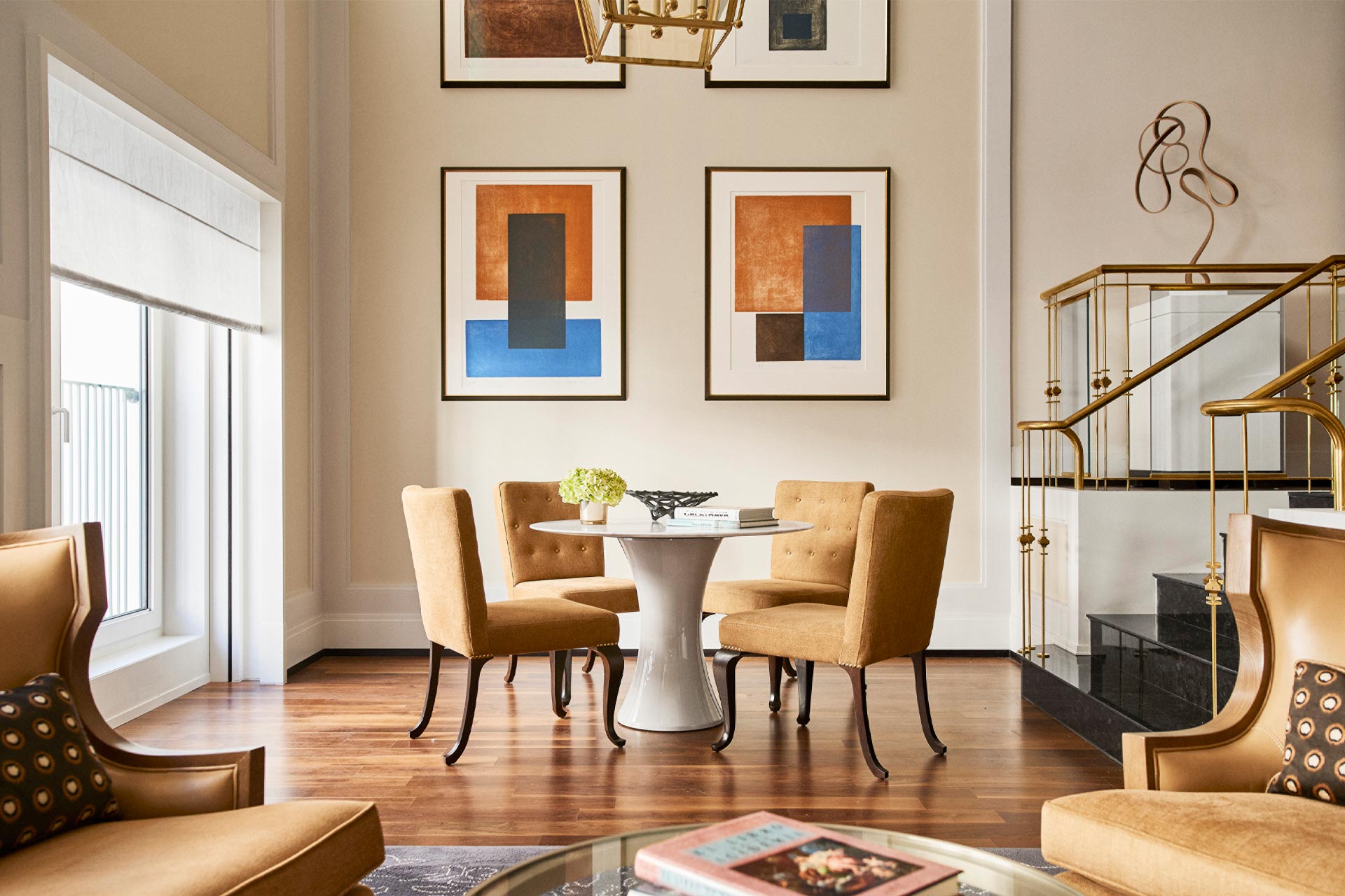 A guestroom lounge at Four Seasons Hotel Madrid in Spain