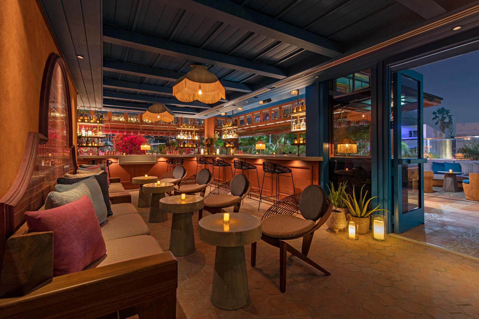 A bar at Moxy Miami South Beach