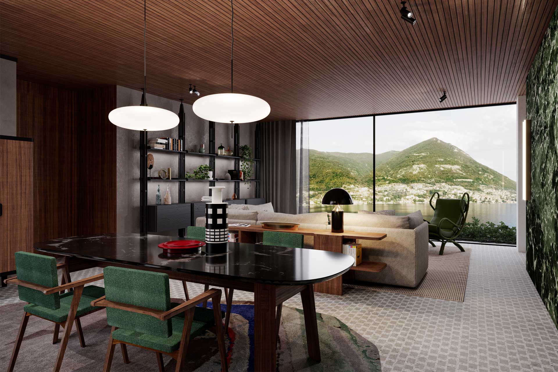 A rendering of a new Penthouse Suite at Il Sereno Lake Como in Italy