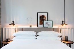 A guestroom at DoubleTree by Hilton Rome Monti in Italy