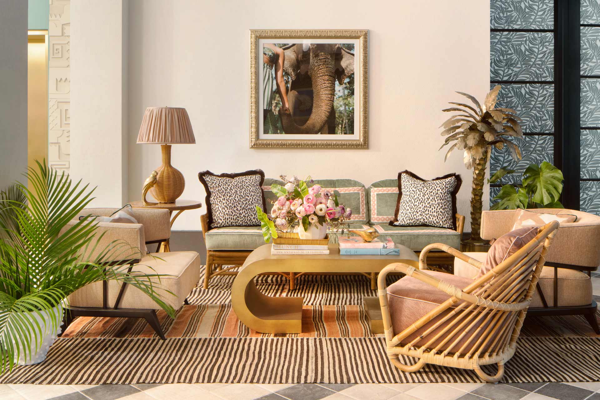 The lobby at The Goodtime Hotel in Miami