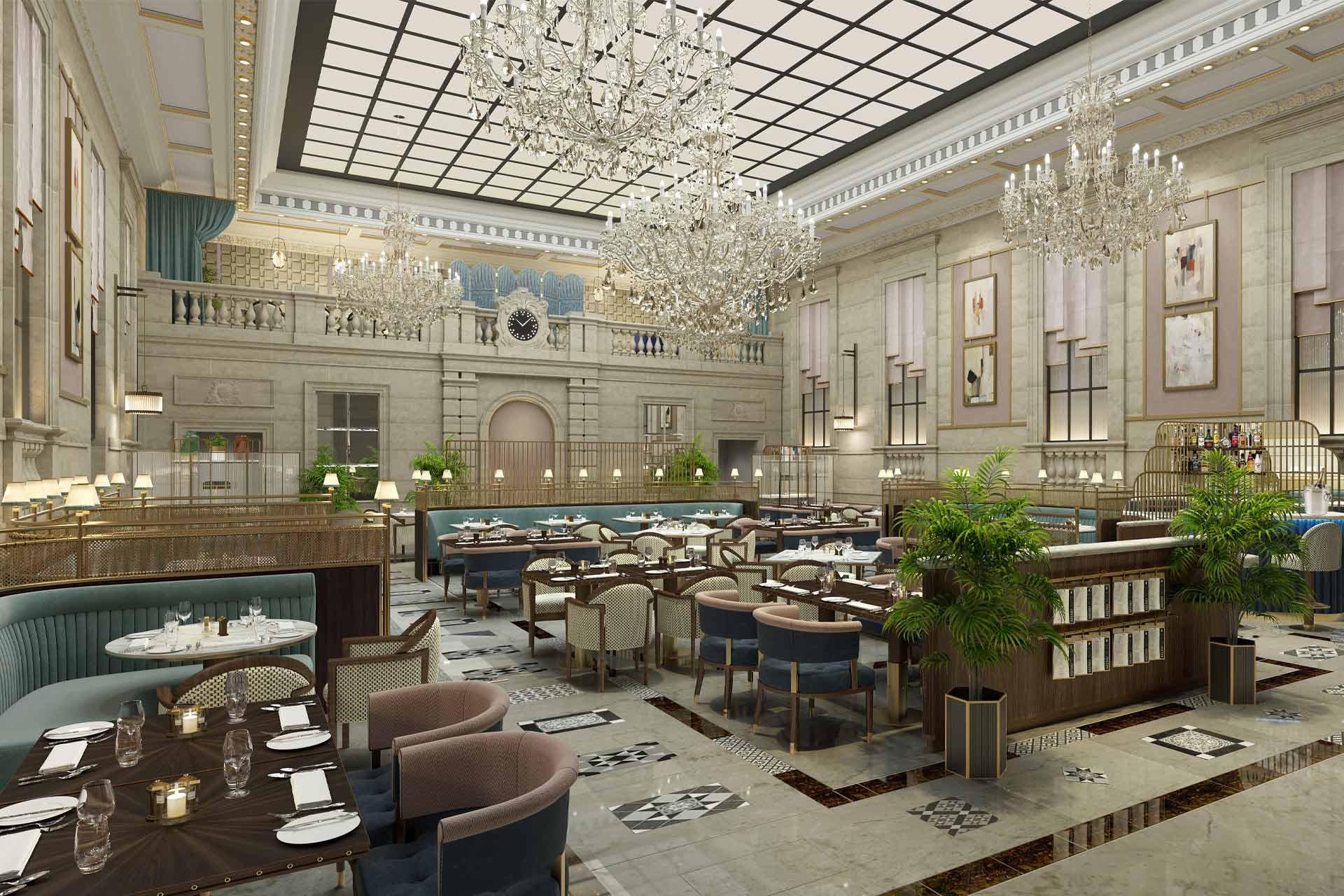 A rendering of The Langham Boston