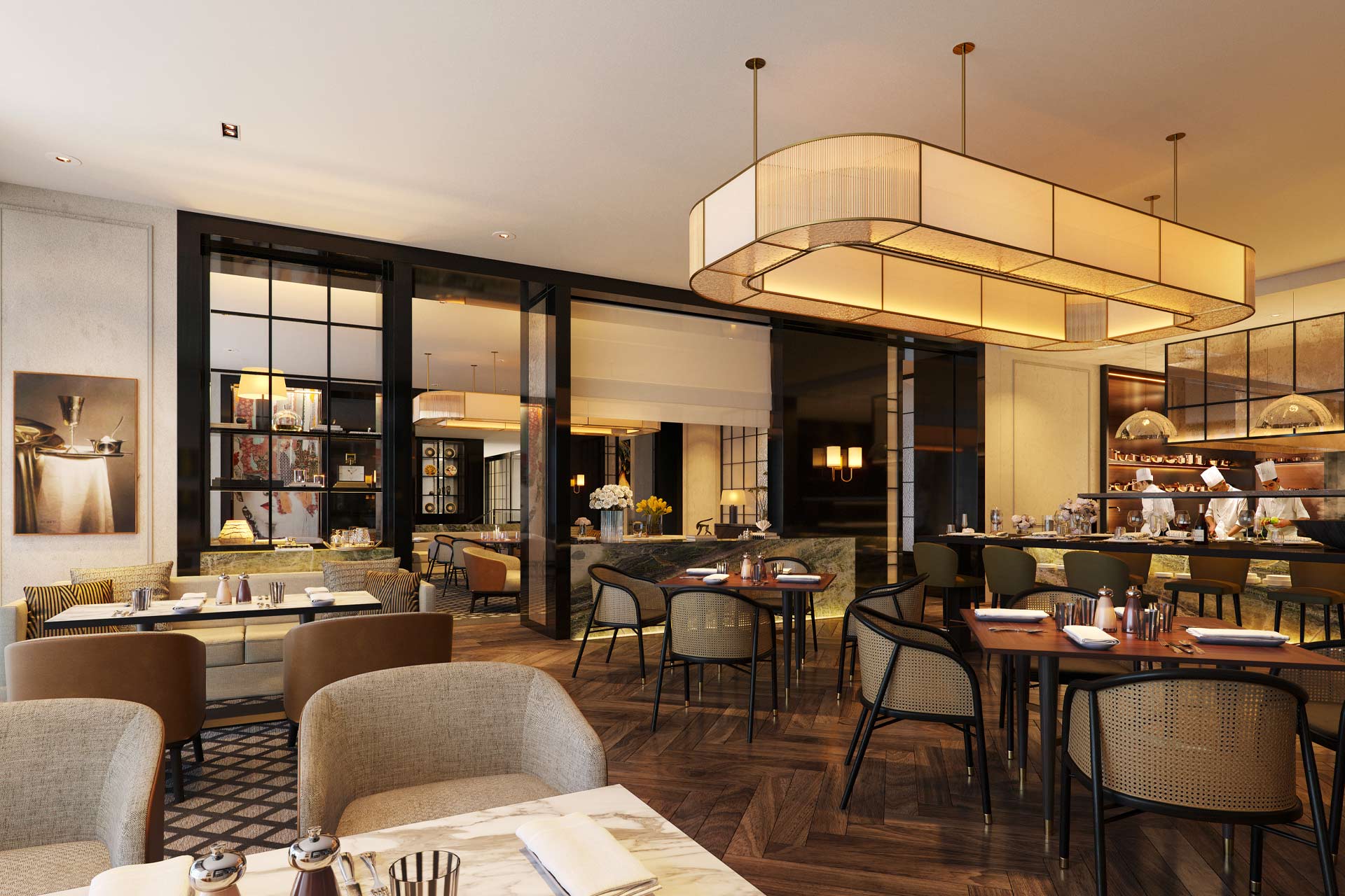 A rendering of Rosewood Villa Magna in Madrid