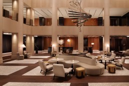 The lobby at Nobu Hotel London Portman Square