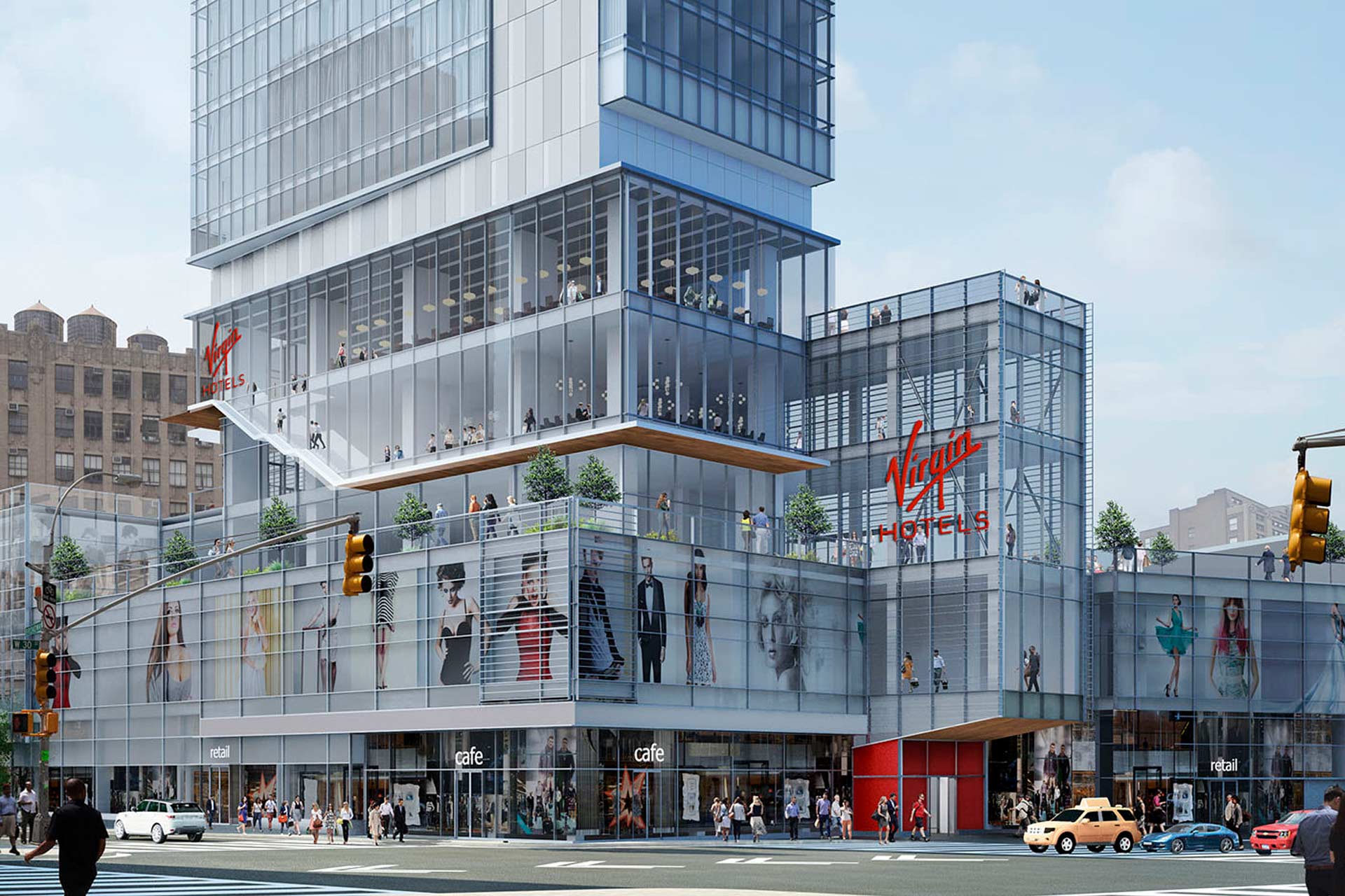 A rendering of Virgin Hotels New York City