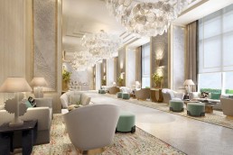 A rendering of Waldorf Astoria Doha in Qatar