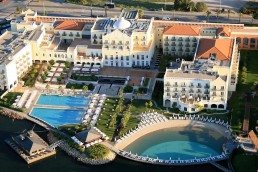 An exterior shot of The Lake Spa Resort in the Algarve, Portugal