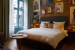 A guestroom at 25hours Hotel Indre By in Copenhagen