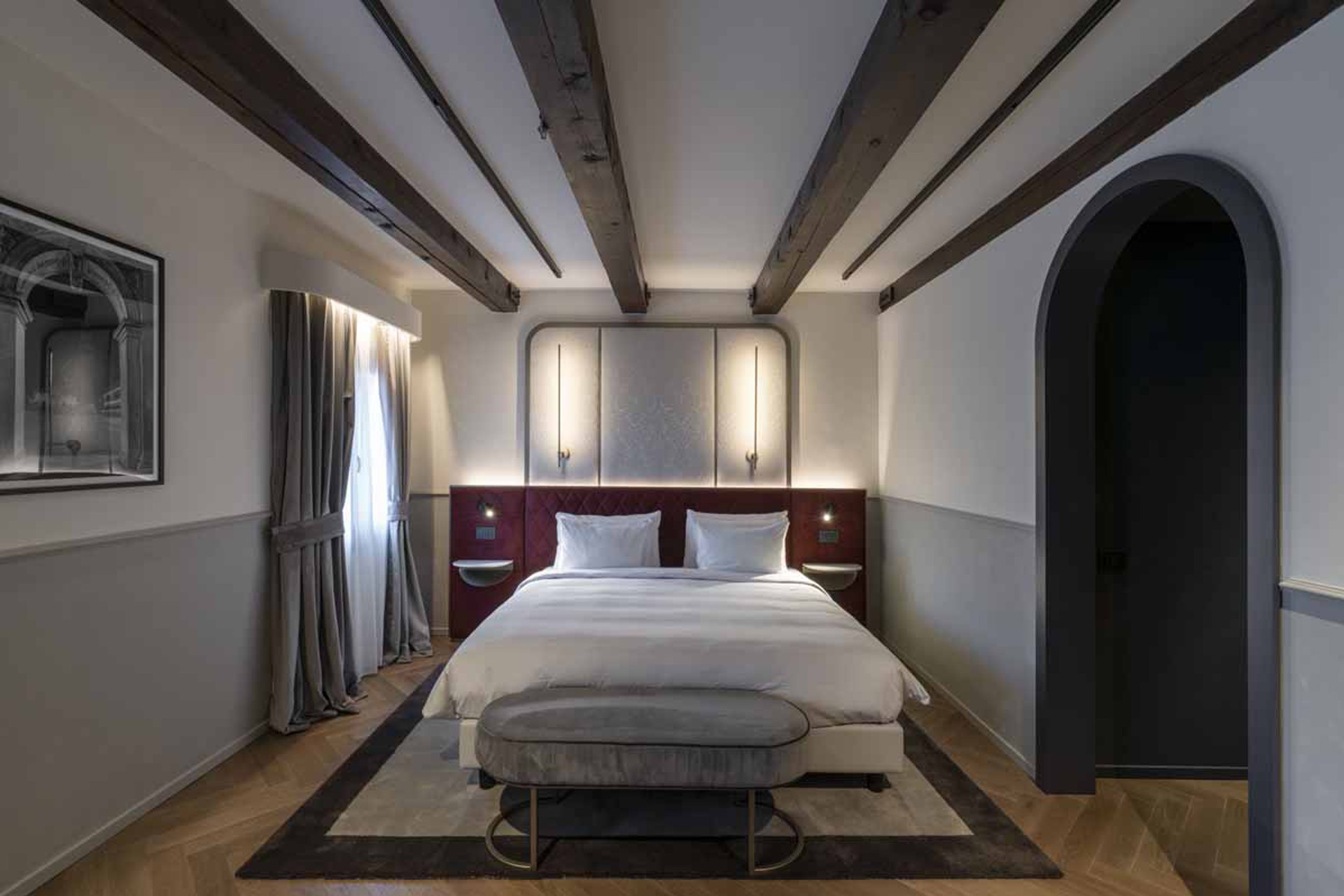 A guestroom at Palazzo Nani in Venice