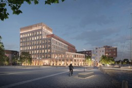 A rendering of Scandic Sundsvall Central in Sweden