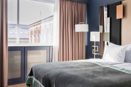 A guestroom at Skt Petri Hotel in Copenhagen
