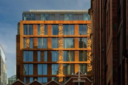 An exterior shot of Moxy Manchester City