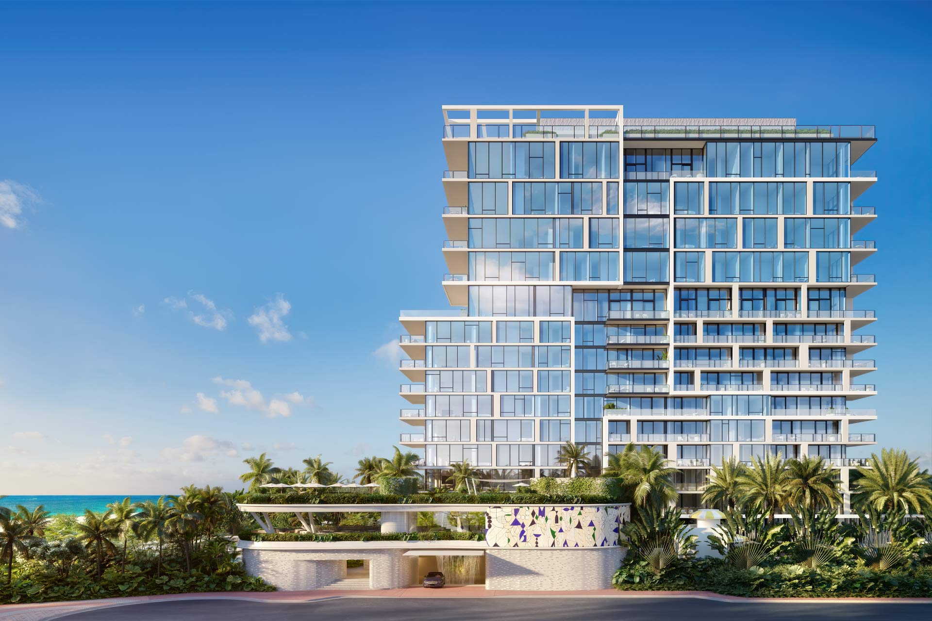 A rendering of The Raleigh, a Rosewood Hotel & Residences in Miami