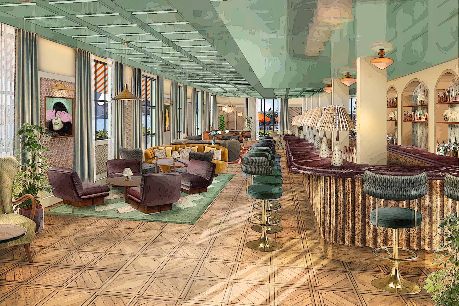 A rendering of Soho House Copenhagen