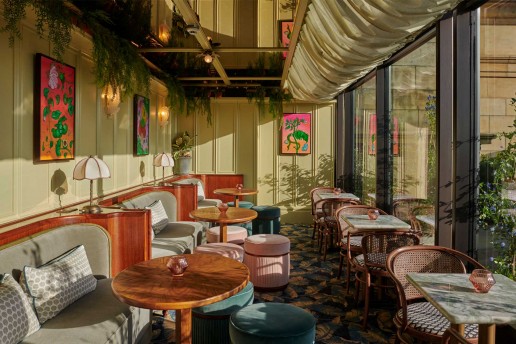 The roof terrace bar at Gleneagles Townhouse in Edinburgh