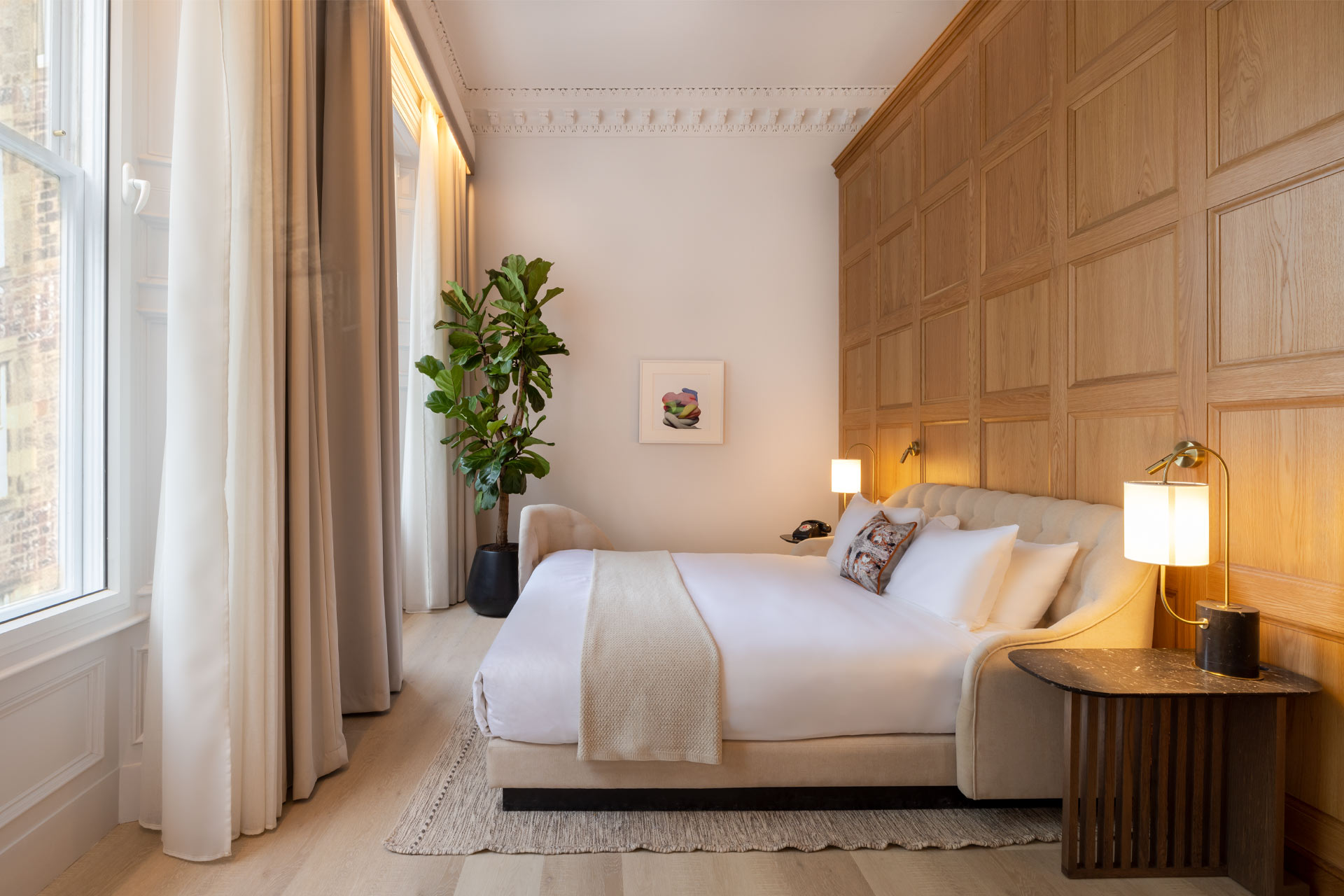 A guestroom at Virgin Hotels Edinburgh in Scotland
