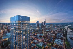 An exterior rendering of Four Seasons Nashville