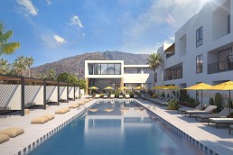 A rendering of Drift Palm Springs in California