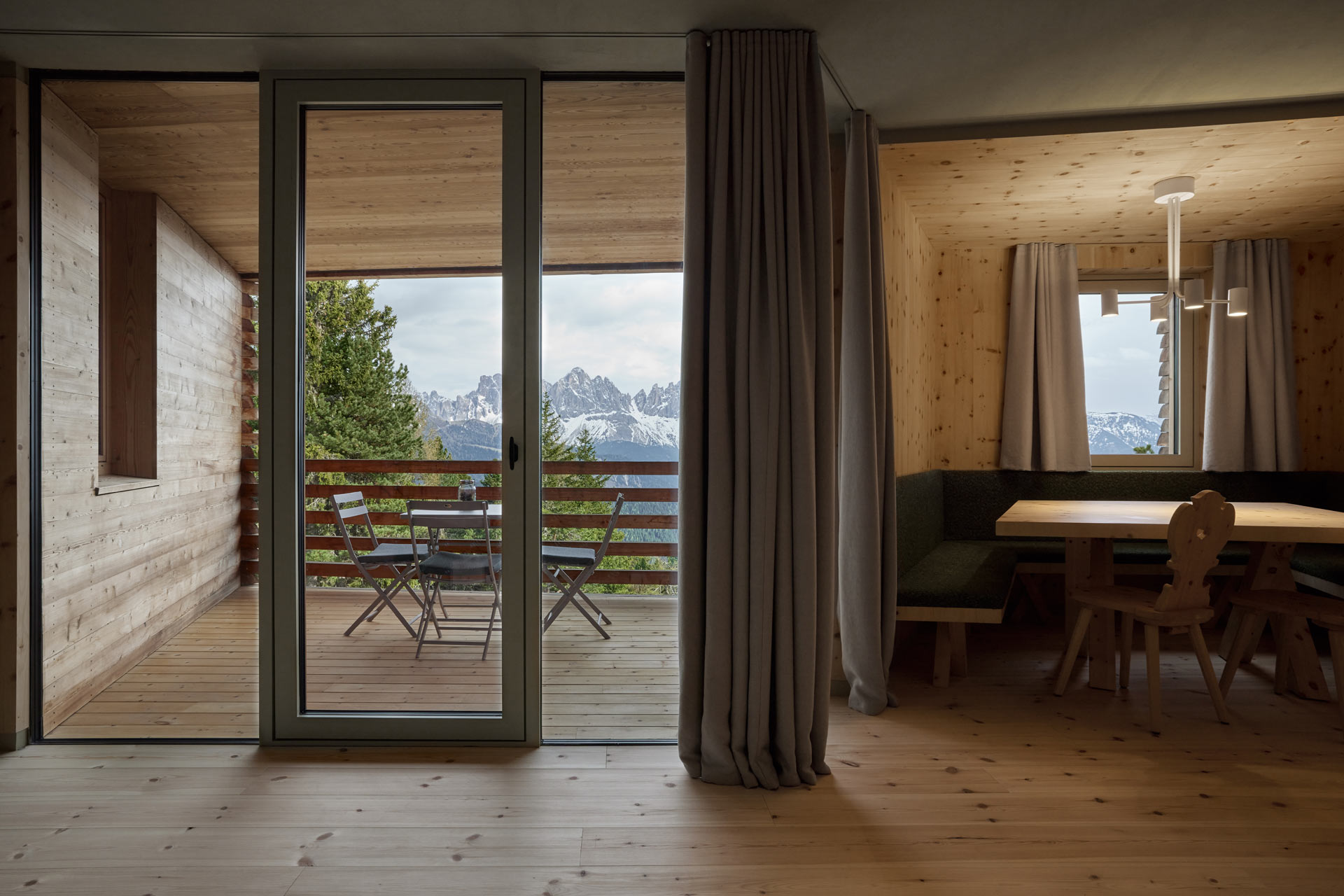 Odles Lodge Dining Room with Mountain View