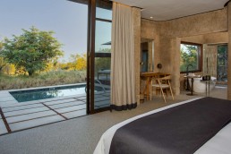 Sabi Sabi Villa Bedroom with Pool View