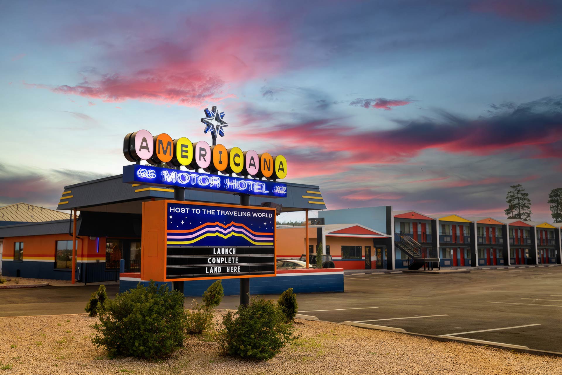 Retro-futuristic motor hotel reopening on Route 66 - Sleeper