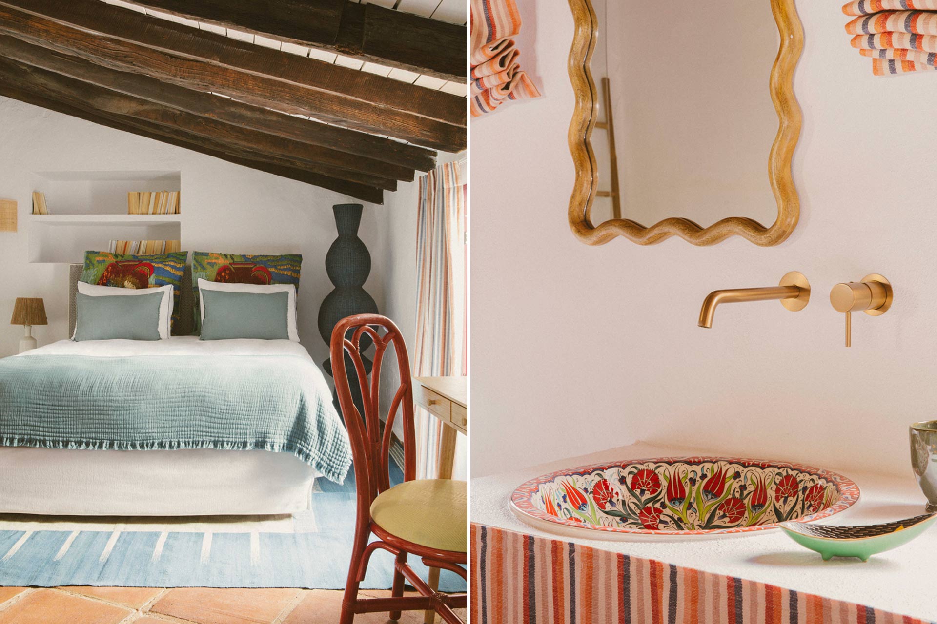 Cortijo Genesis guestroom and bathroom