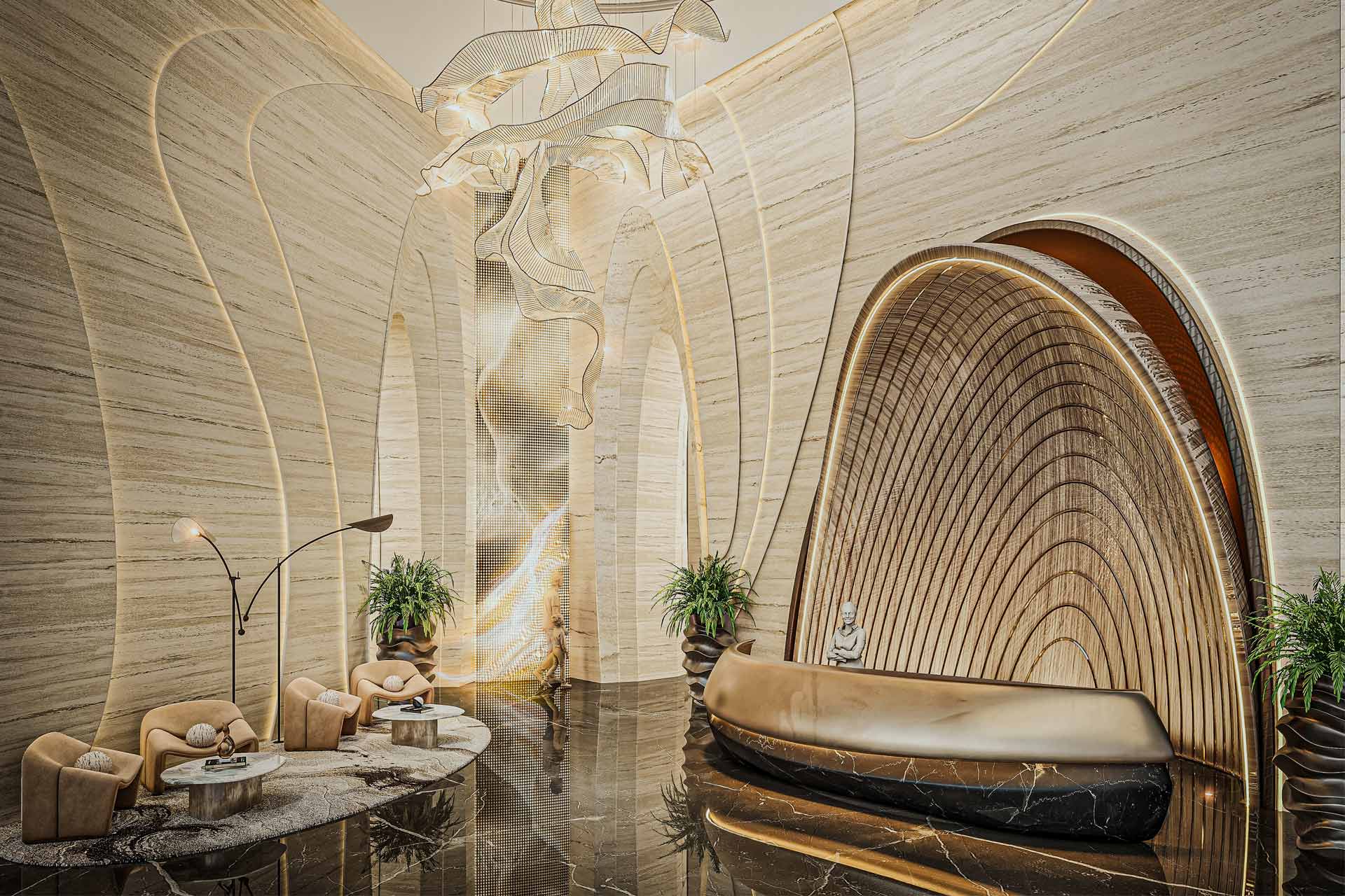 Ciel Dubai Marina lobby