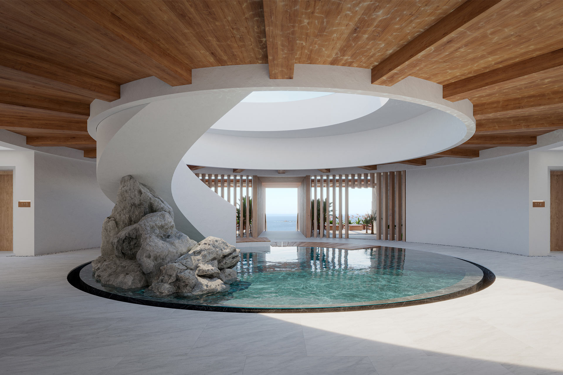 Ora Hospitality Mykonos staircase